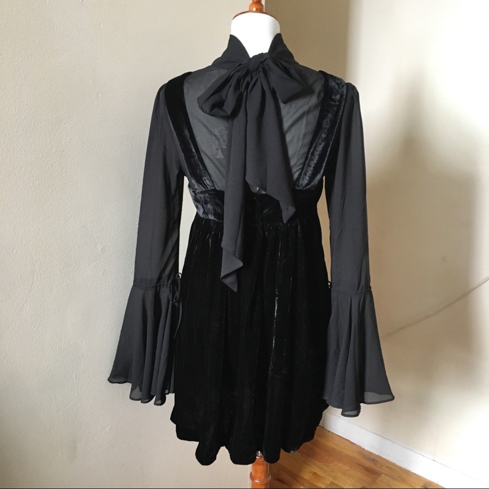 Free People Counting Stars Velvet Sheer Dress - Picture 6 of 8